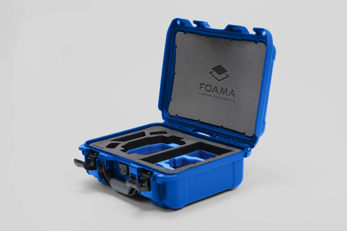 Foama Blue / Blue Foama DJI Mini 3 Pro & DJI Mini 4 Pro Waterproof Hard Carry-On Case