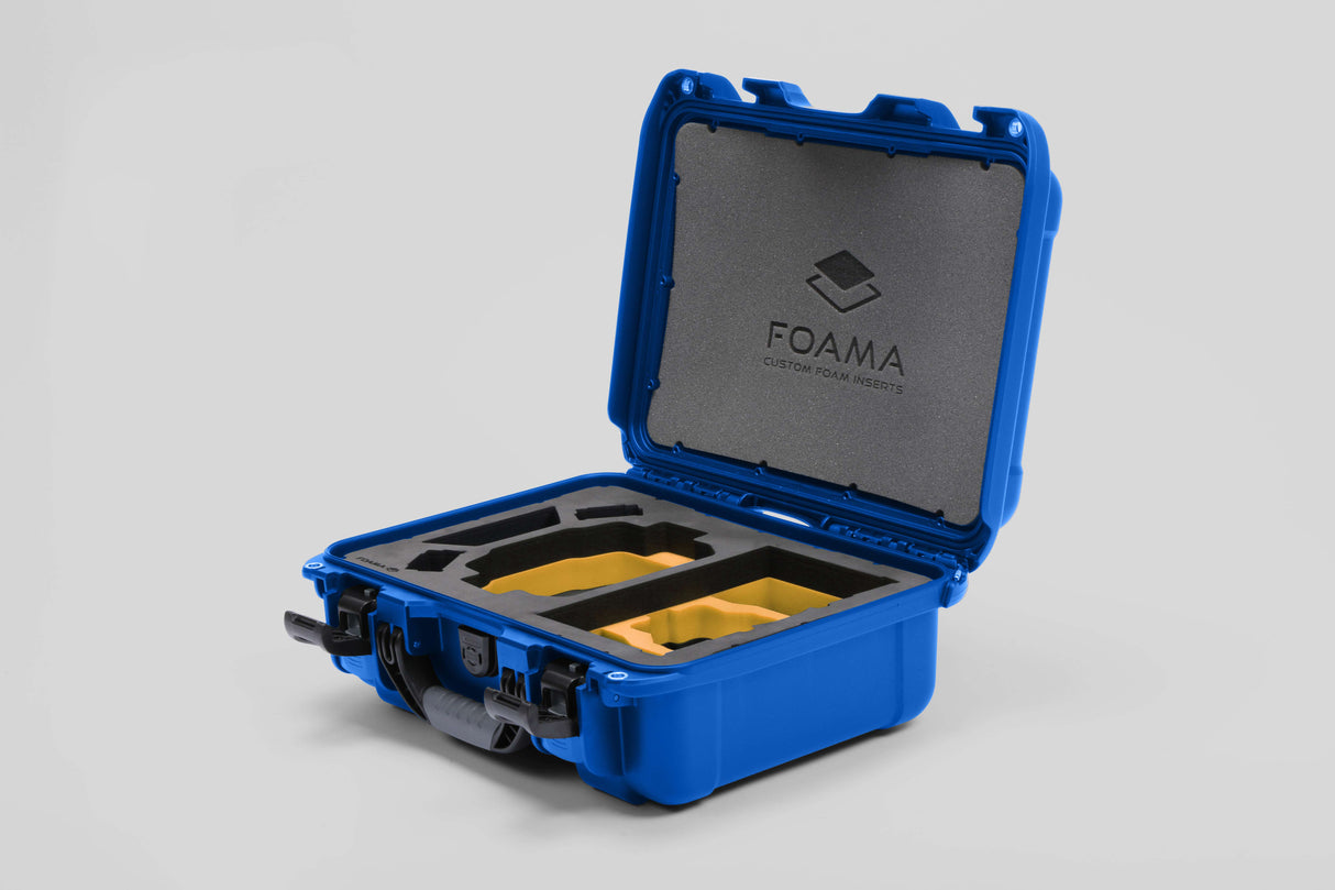 Foama Blue / Yellow Foama DJI Mini 3 Pro & DJI Mini 4 Pro Waterproof Hard Carry-On Case